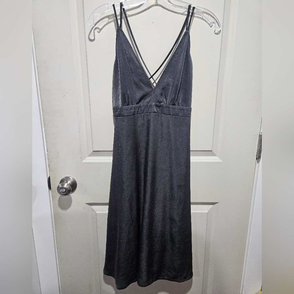 Lulus Elegant Olive Green Satin Slip Dress